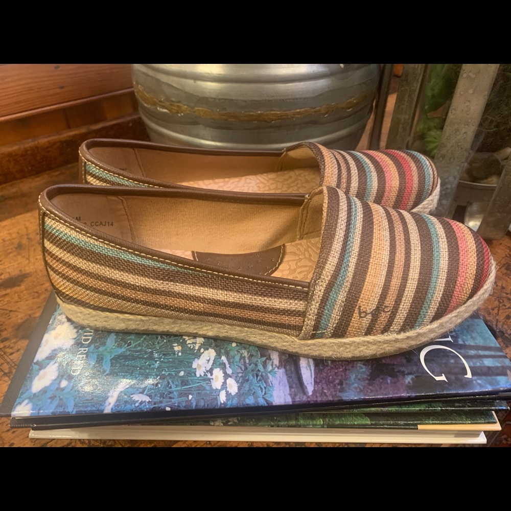 Born striped espadrille flats